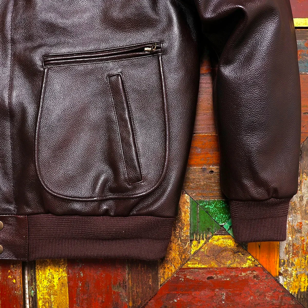 Tailor Brando Italian Head Layer Cowhide Men's Retro Loose Version Winter Cotton Warm Retro Short Genuine Leather Jacket