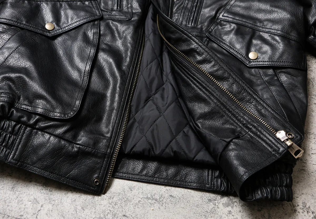 Tailor Brando Batik Goatskin Men's Oversized Vintage Genuine Leather Jacket Tailor Brando