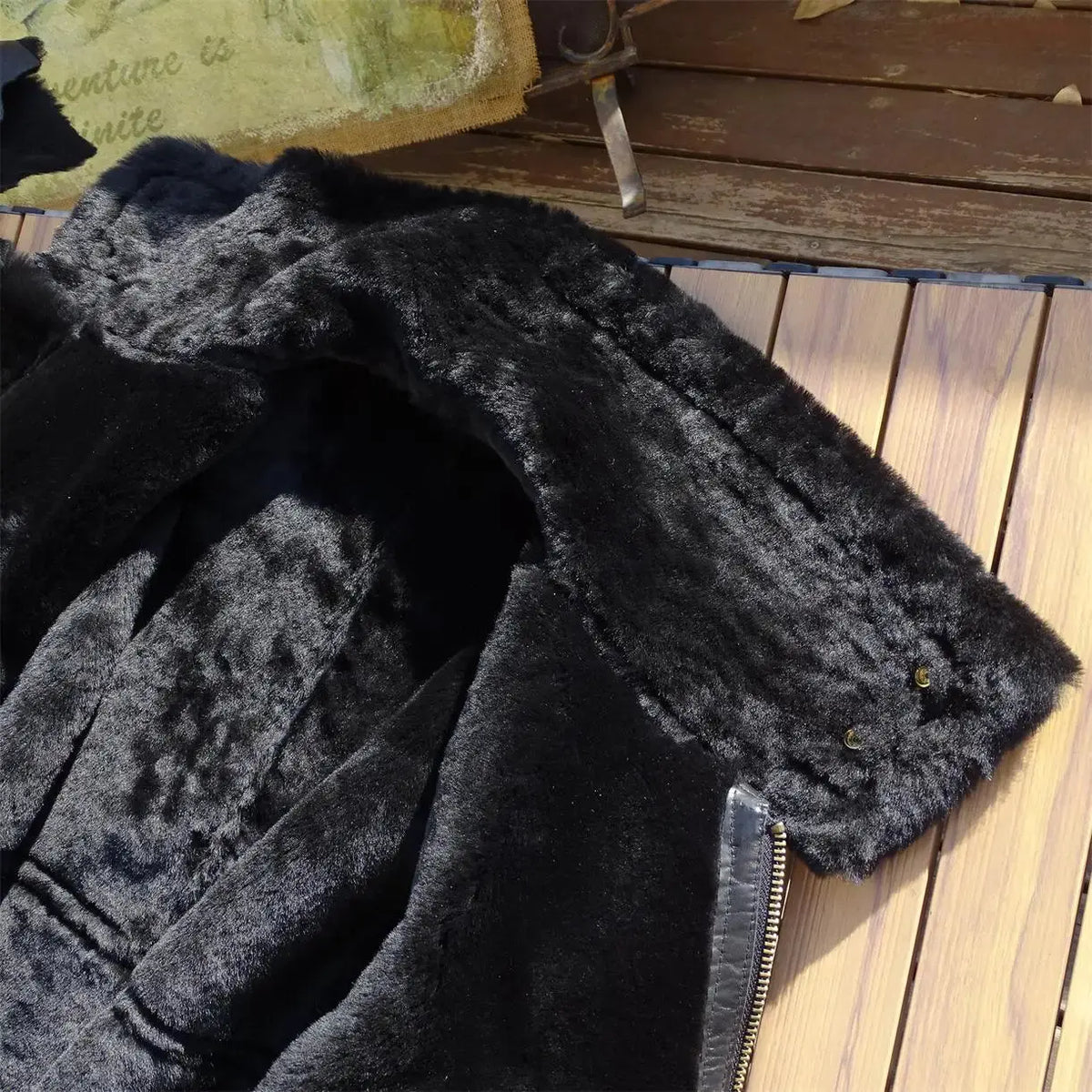 Tailor Brando Original Sheep Shearling Men's Vintage Classic Aviator Jacket Winter Warm Real Fur Jacket Tailor Brando