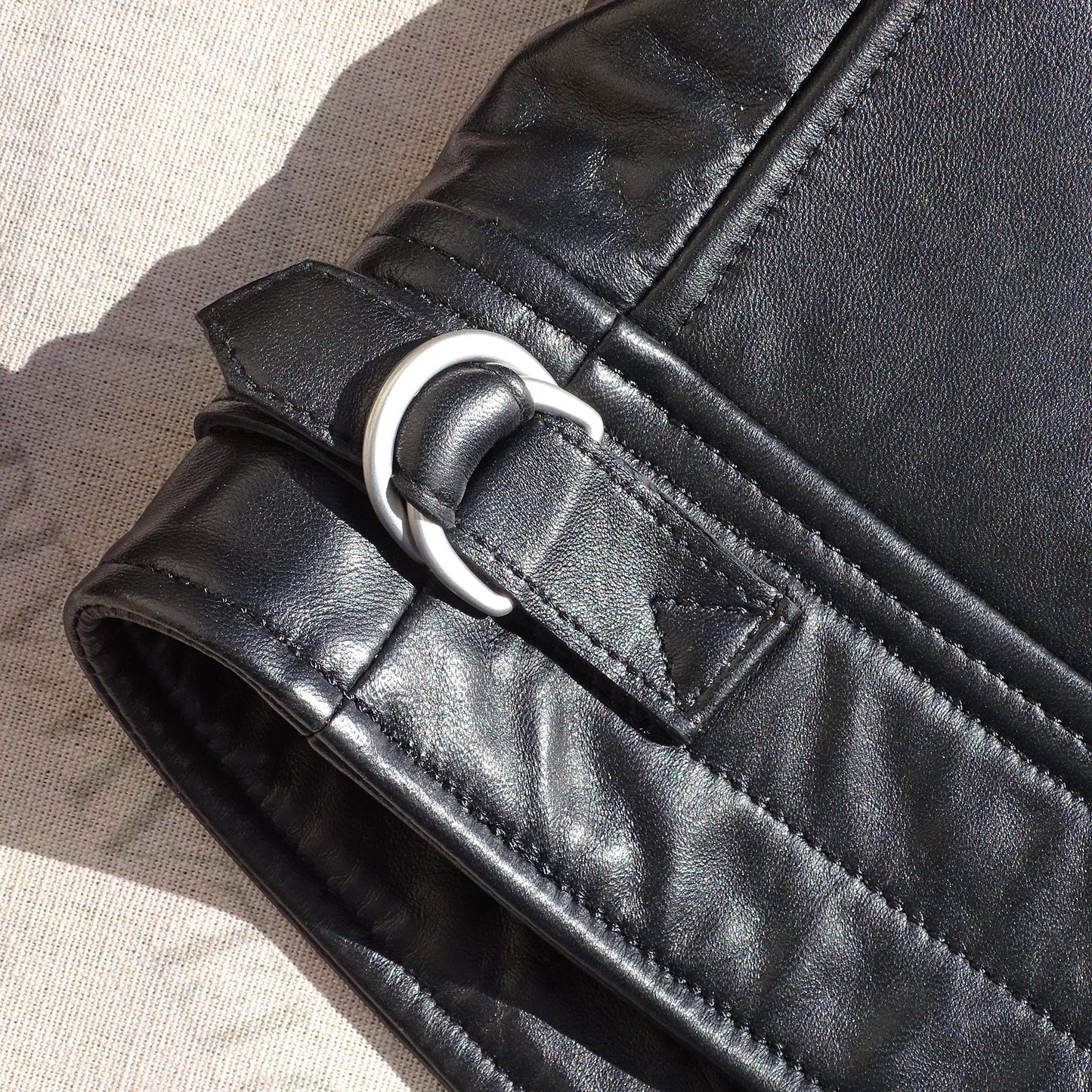 Tailor Brando Washed Heavyweight Goatskin American Vintage Mulholland Drive Men's Classic Genuine Leather Biker Jacket