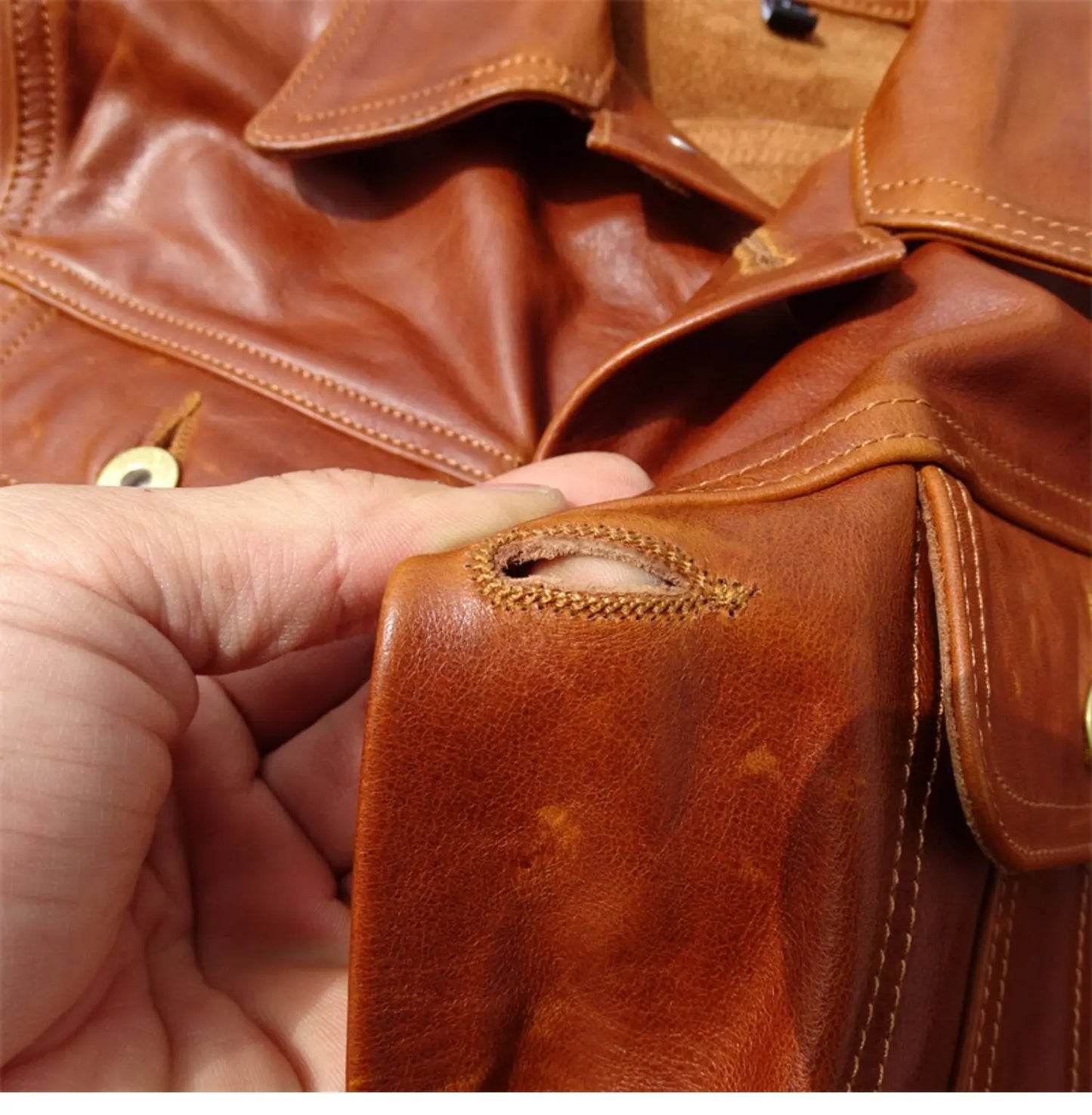 No Lining! Wash and Soften The Top Layer of Pony Skin,  Dyed Short Style Storm Knight Denim for A Slimming and Youthful Look