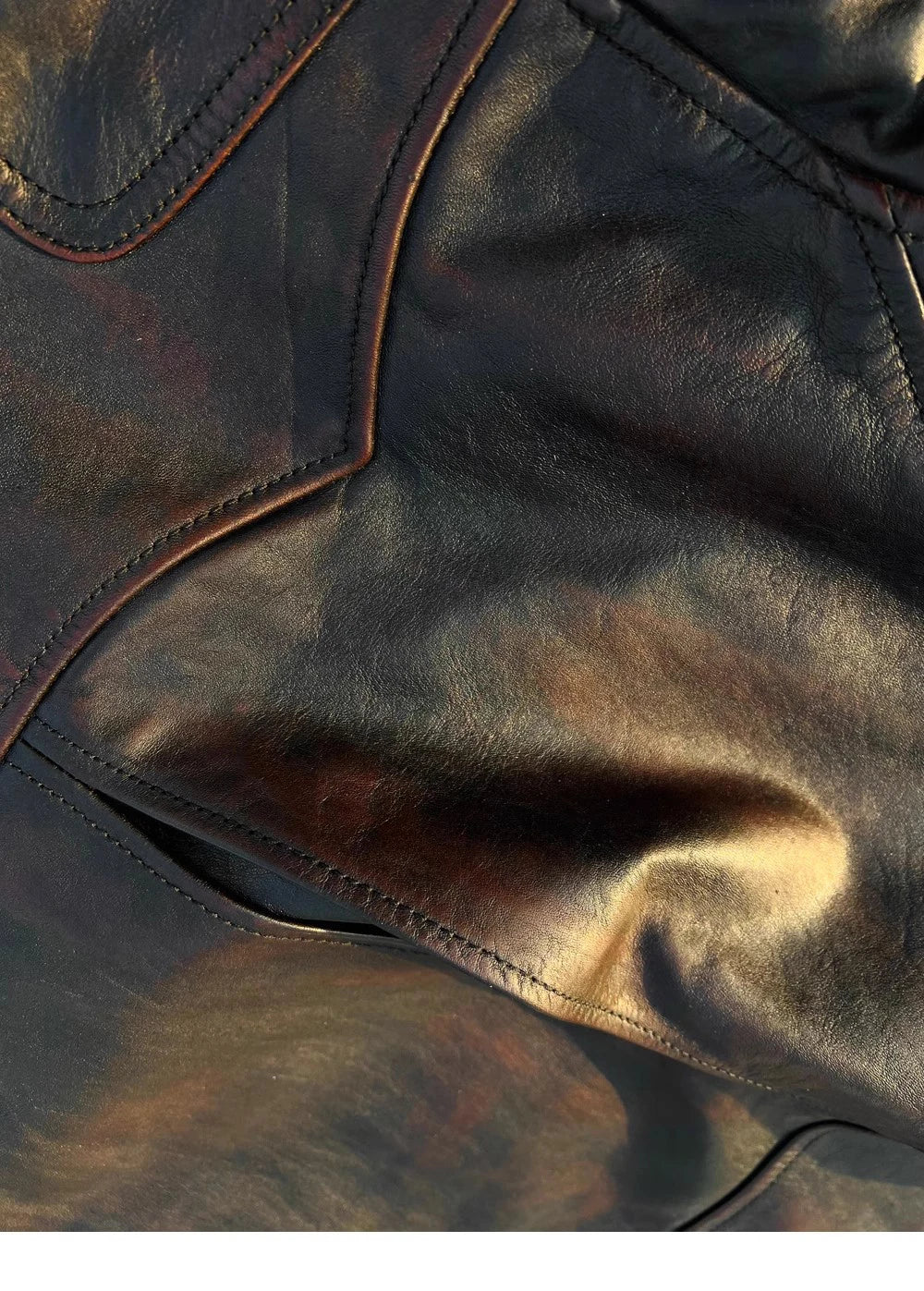 Tailor Brando Special Benefits! Tea Core Horsehide Venom Biker Jacket Men's Stand Collar Slim Classic Leather Jacket