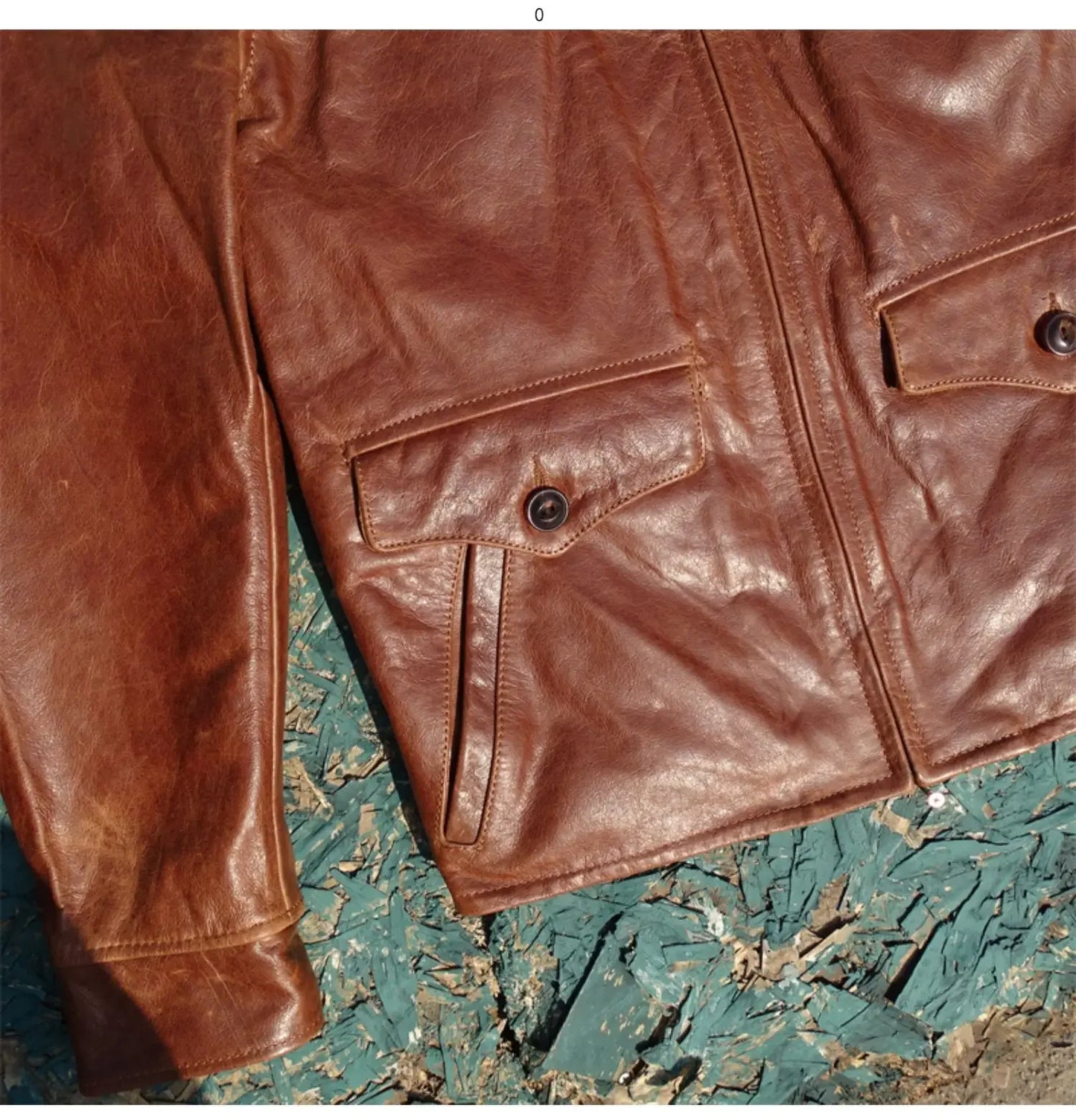 Tailor Brando War-damaged Material Imported Soft Waxy Oil Wax Cowhide Men's Plus Cotton Newsboy Detachable Fur Collar Jacket