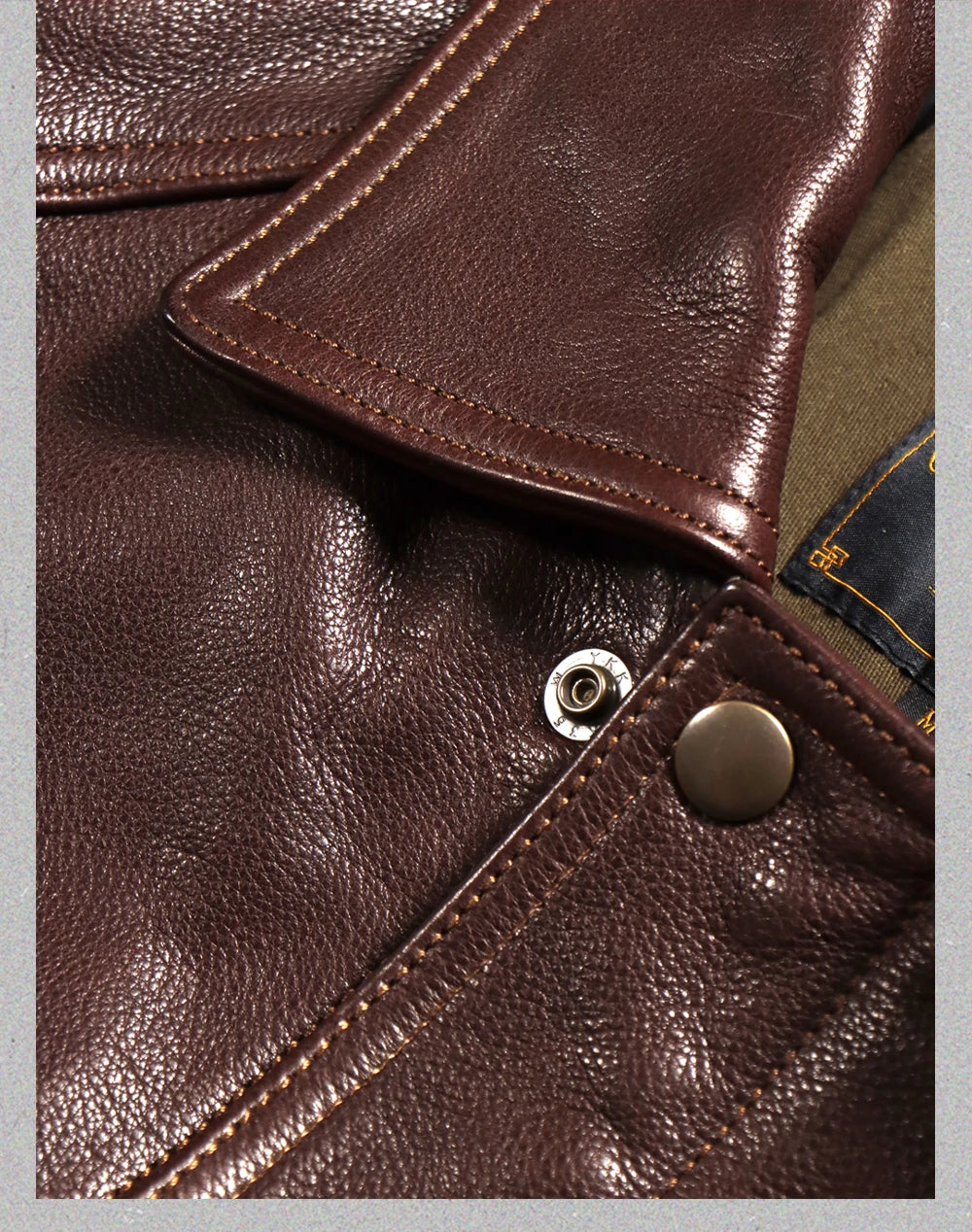 Tailor Brando American Loose Retro 1.3mm Uncoated Water-dyed Head Layer Vegetable Tanned Cowhide Men's Genuine Leather Jacket