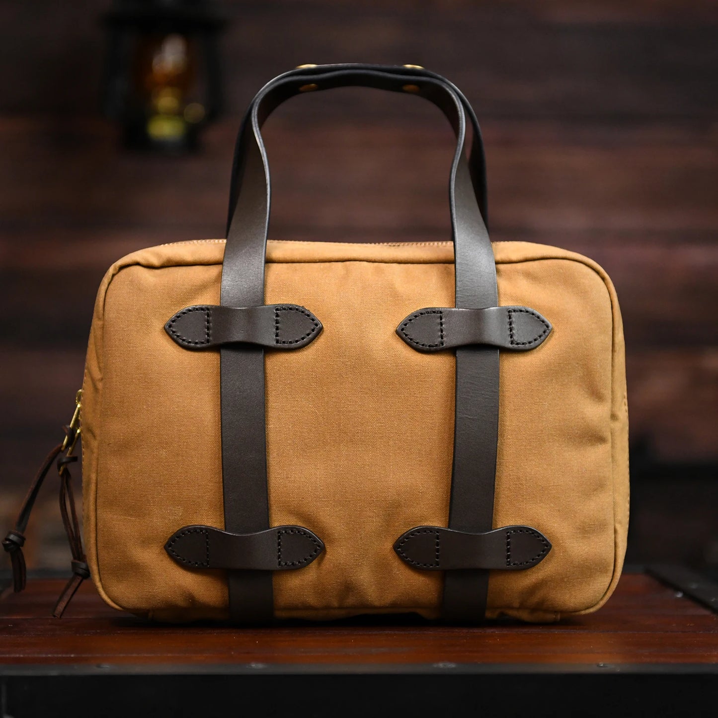 Tailor Brando Oil Waxed Canvas Small Briefcase Business Size 31*22*7cm Casual Fashionable Men's Handheld Ipad Organizer Bag