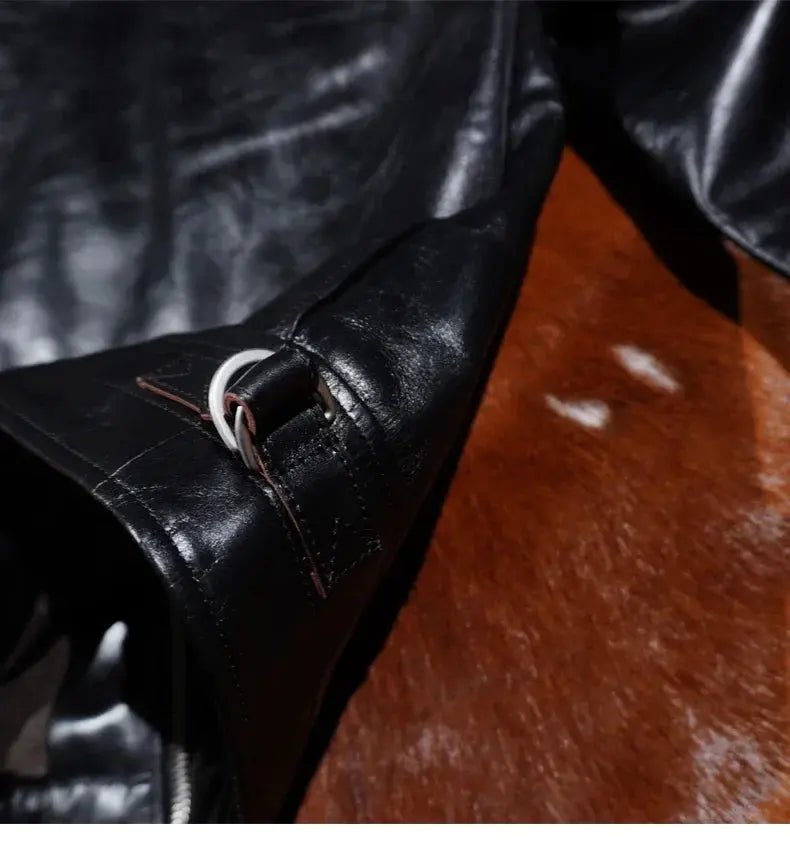 Tailor Brando Replica Mulholland Americana Tea Core Horsehide Vintage Biker Freewheelers Wooden Leather Jacket Tailor Brando