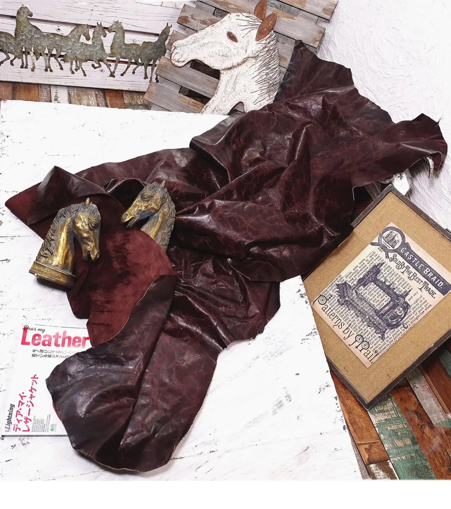 Tailor Brando Vegetable Tanned Oil Waxed Horsehide Men's Classic A2 Aviator Jacket Short Genuine Leather Jacket Tailor Brando