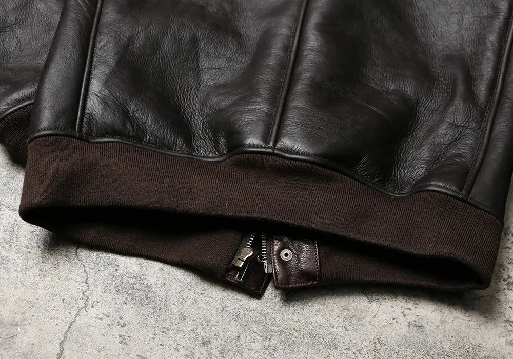 Tailor Brando Original Sheep Shearling American Vintage A2 Pilot Jacket Men's Classic Warm Genuine Leather Jacket Tailor Brando