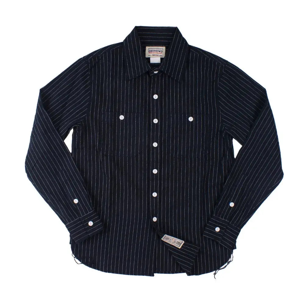 Tailor Brando T-1 Asian Size Super High Quality American Retro Classic Vertical Stripe Long Sleeve Men's Workwear Shirt Tailor Brando