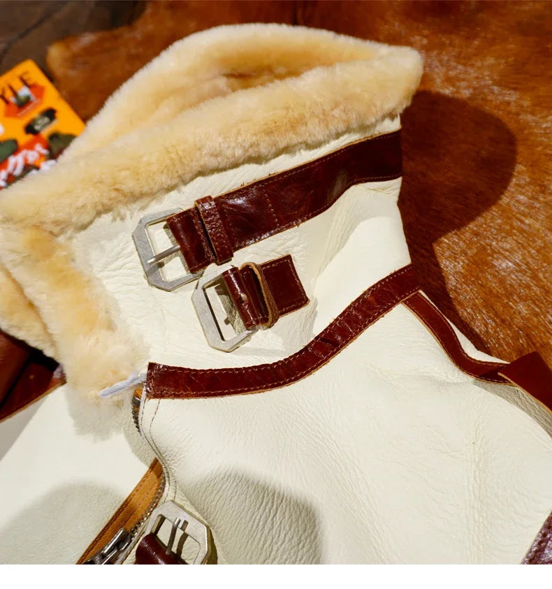 Tailor Brando Classic Barton Model Horse Skin Sleeve B3 Sheepskin Fur One Coat Fur Winter Coldproof Warmth Men and Women Can Be