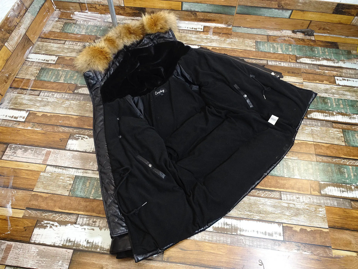 Tailor Brando French Sheepskin Classic N3B Vintage Men's Genuine Raccoon Fur Collar Down Jacket Tailor Brando