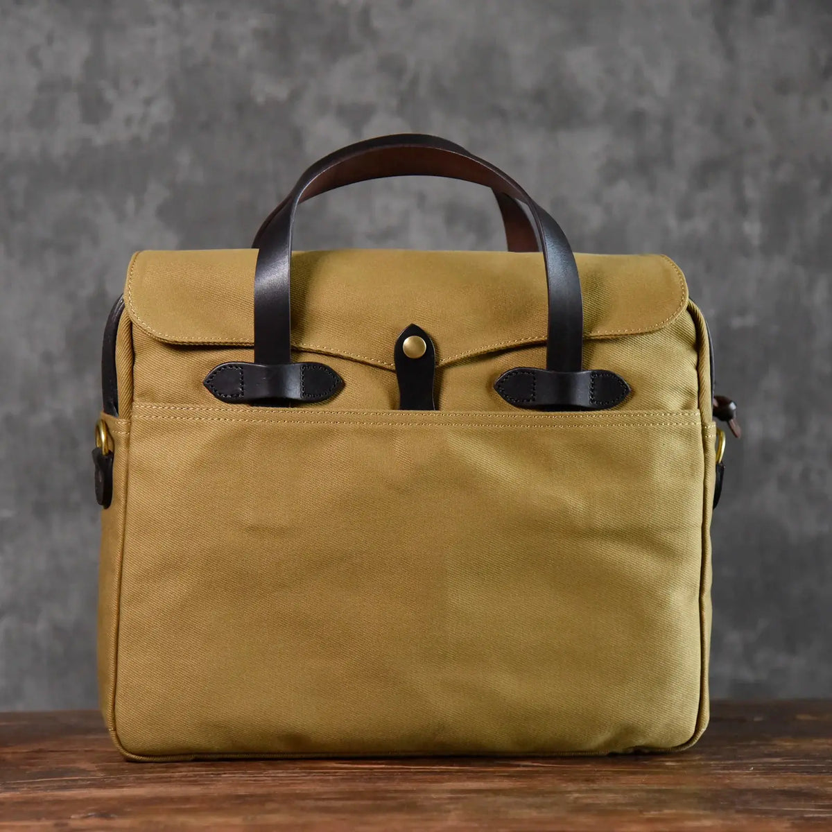 Tailor Brando American Vintage Men's Business Briefcase S ize 40*30*10cm Heavy Duty Oil Waxed Canvas 70256 Tote 15" Computer Bag Tailor Brando