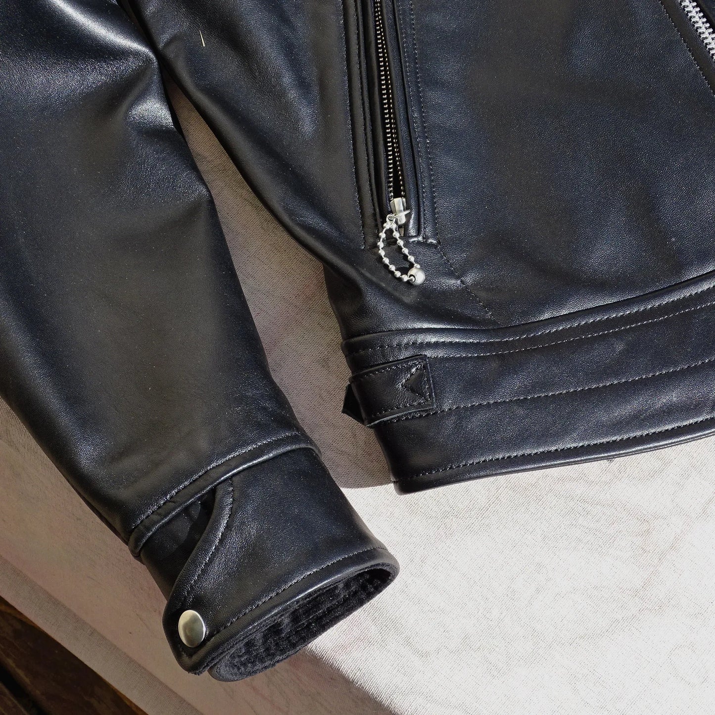 Tailor Brando Washed Heavyweight Goatskin American Vintage Mulholland Drive Men's Classic Genuine Leather Biker Jacket