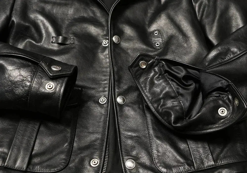 Tailor Brando California Rangers Leather Jacket American Vintage Hard Batik Cowhide Men's Workwear Genuine Leather Jacket Tailor Brando