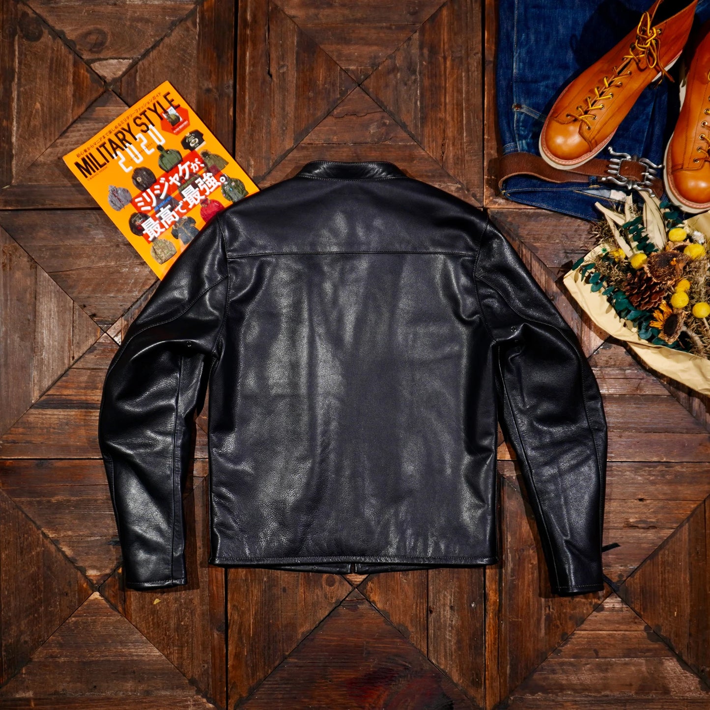 Tailor Brando Classic Replica BUCO J100 Italian Cowhide Leather Jacket Stand Collar American Retro Biker Genuine Leather Jacket
