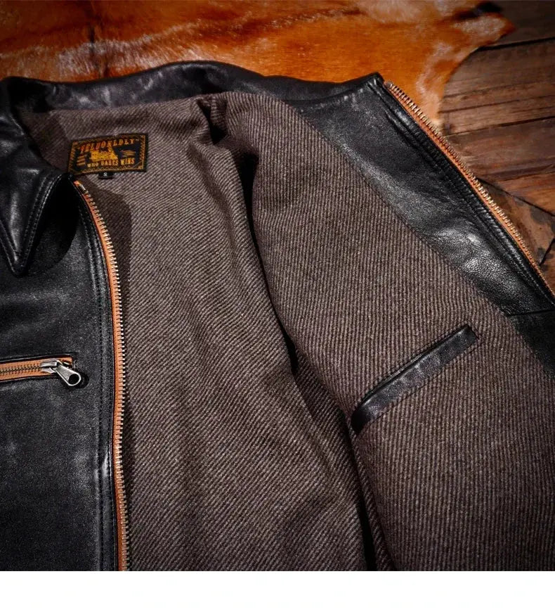 Tailor Brando Classic Replica Eastman Hartman Aviator Jacket Vegetable Tanned Sheepskin Men's Classic Vintage Leather Jacket Tailor Brando