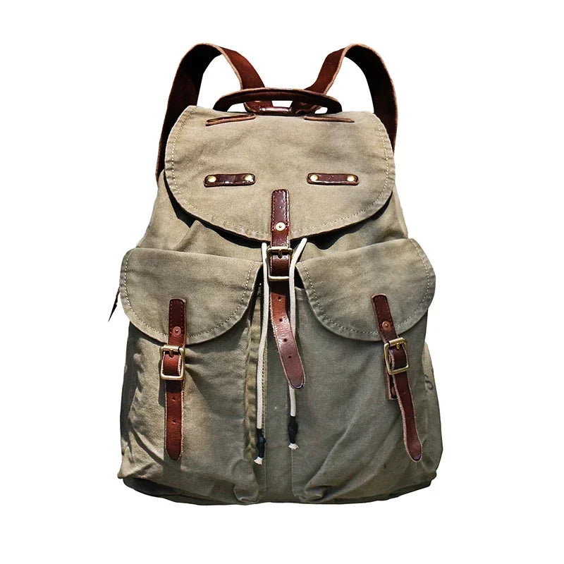 Tailor Brando Y-6 Washed High Density Canvas Pure Copper Rivet Reinforcement Size 35*45*15cm Paratrooper Bag Unisex Backpack