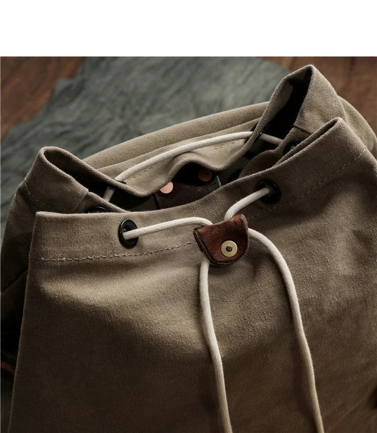 Tailor Brando Heavy Water-repellent Canvas Bag Size 48*36*15cm Large-capacity Mountaineering Travel Bag Unisex Outdoor Backpack