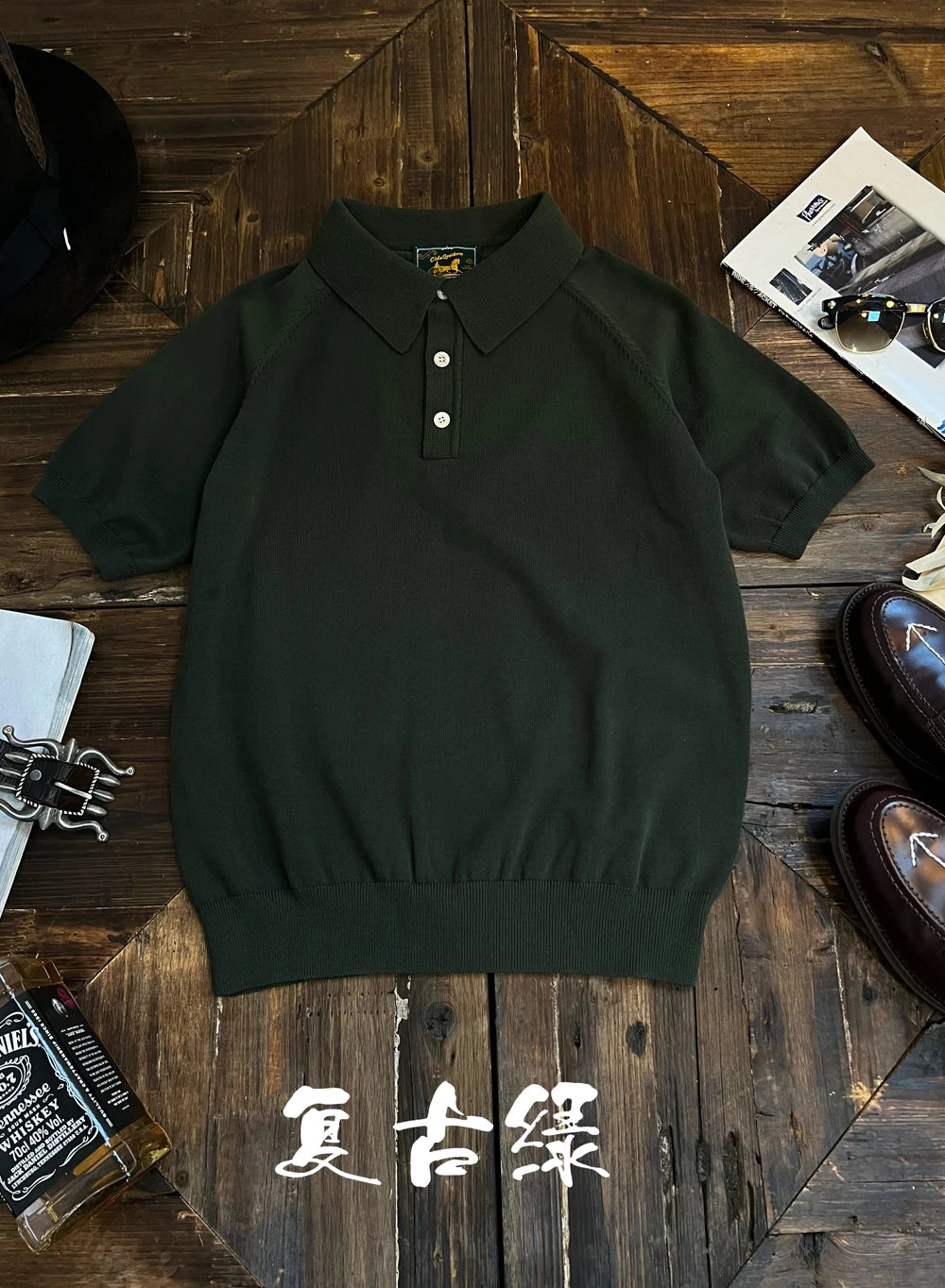 Tailor Brando Italian Polo Shirt Men's Summer Knitting Cotton Short Sleeve Men's American Retro Casual