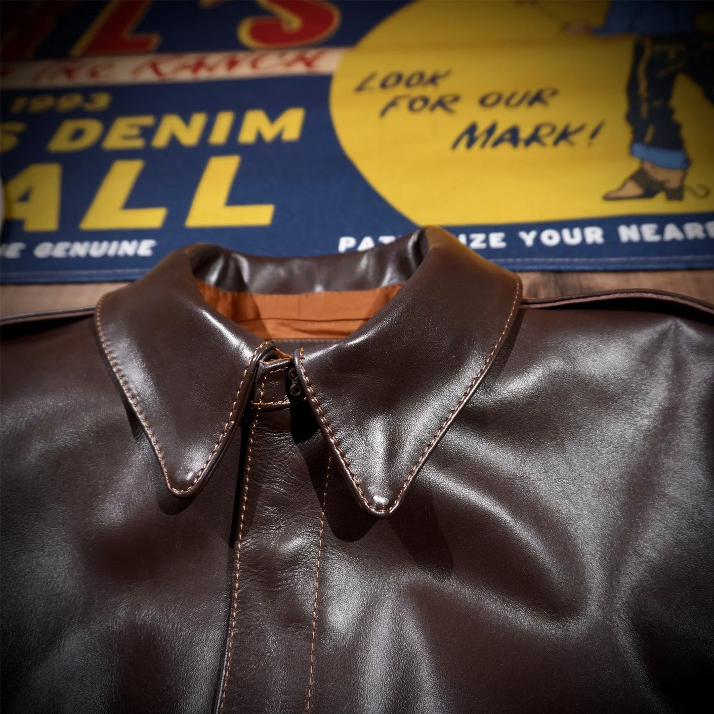 Reproduction of RealMcCoy's S27622 Contract No. A2 Flight Suit Jacket Tea Core Horse Leather Coat American Retro