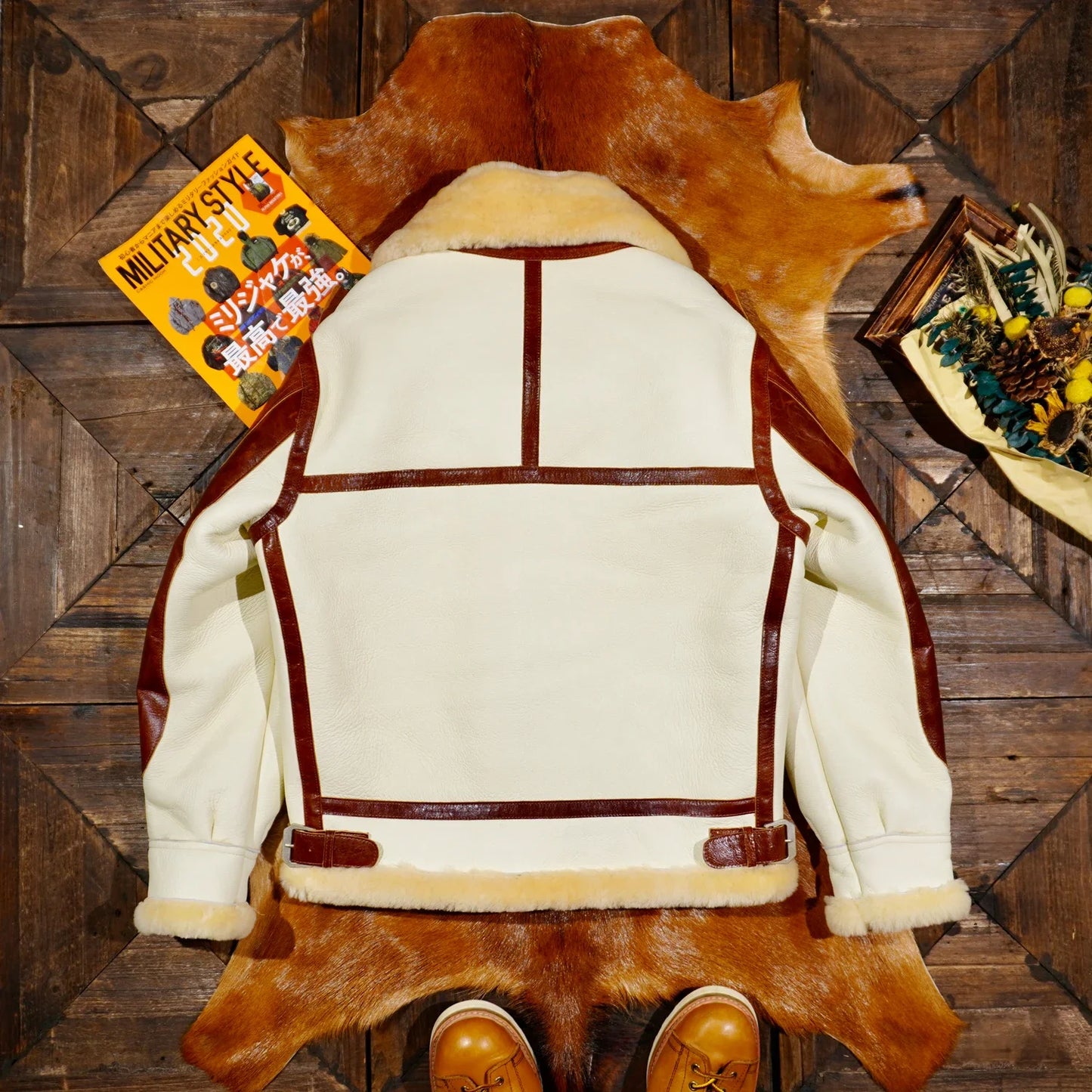 Tailor Brando Classic Barton Model Horse Skin Sleeve B3 Sheepskin Fur One Coat Fur Winter Coldproof Warmth Men and Women Can Be