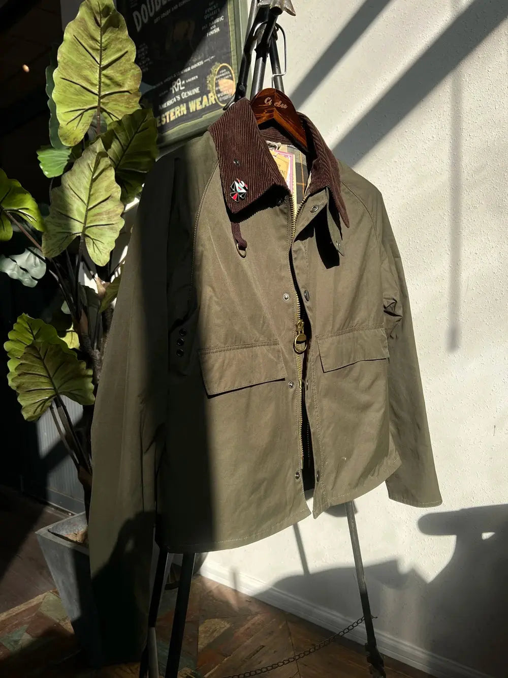 Tailor Brando Oil Wax Canvas Spey Jacket Lapel Short Silhouette Safari Vintage Slim Jacket Tailor Brando