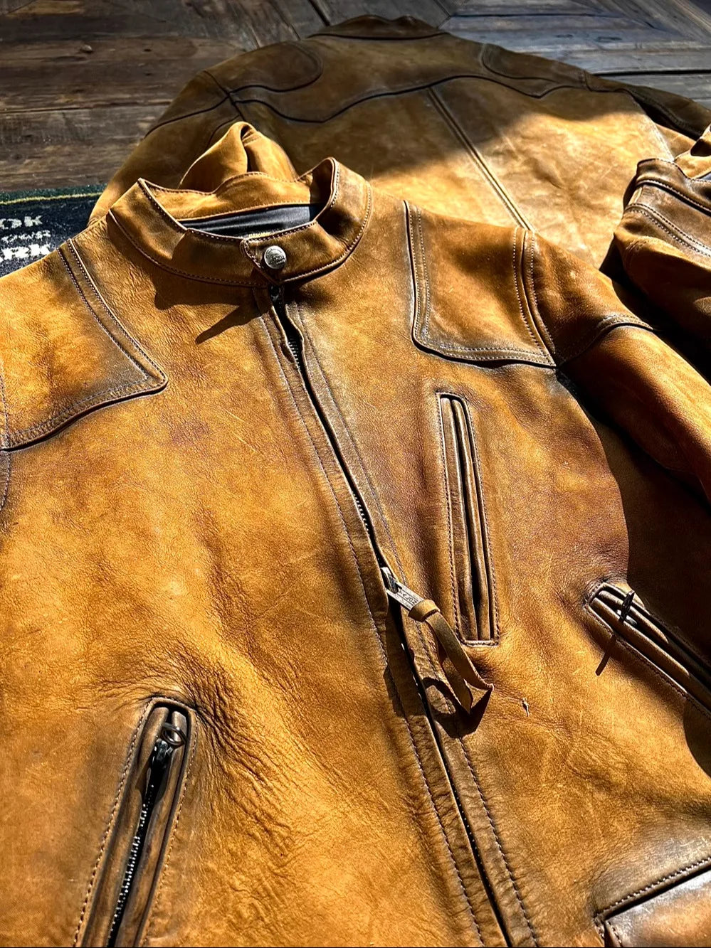 Tailor Brando Special Benefits! Tea Core Horsehide Venom Biker Jacket Men's Stand Collar Slim Classic Leather Jacket