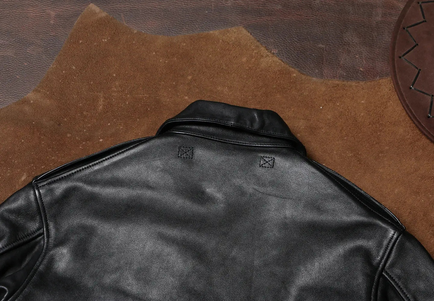 Tailor Brando McQu*en's Escape A2 Full Grain Waxed Plant Tanned Men's Genuine Leather Aviator Jacket Tailor Brando