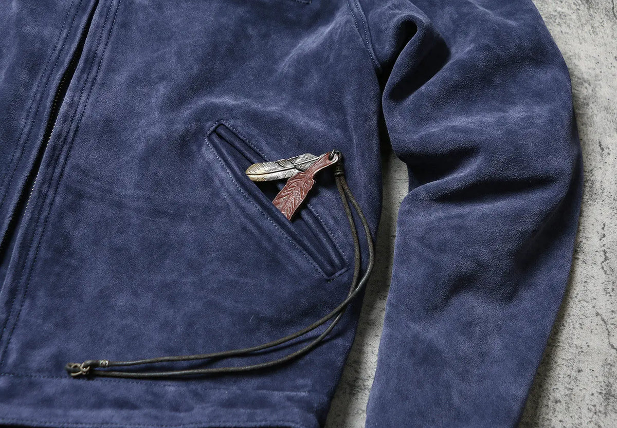 Tailor Brando Handaged Suede Cowhide Men's Vintage Detroit Genuine Leather Jacket Tailor Brando