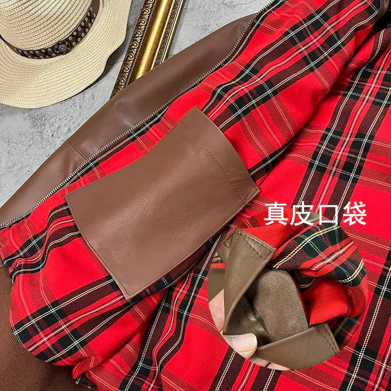 Tailor Brando Italian Lambskin Classic G*9 Men's Stand Collar Genuine Leather Jacket Tailor Brando
