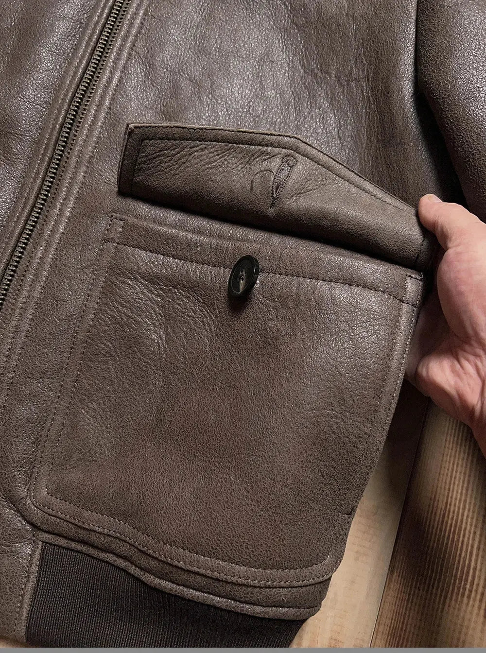 Tailor Brando Turkish Shearling Classic A2 Aviator Jacket Men's Classic Genuine Leather Fur Jacket Tailor Brando