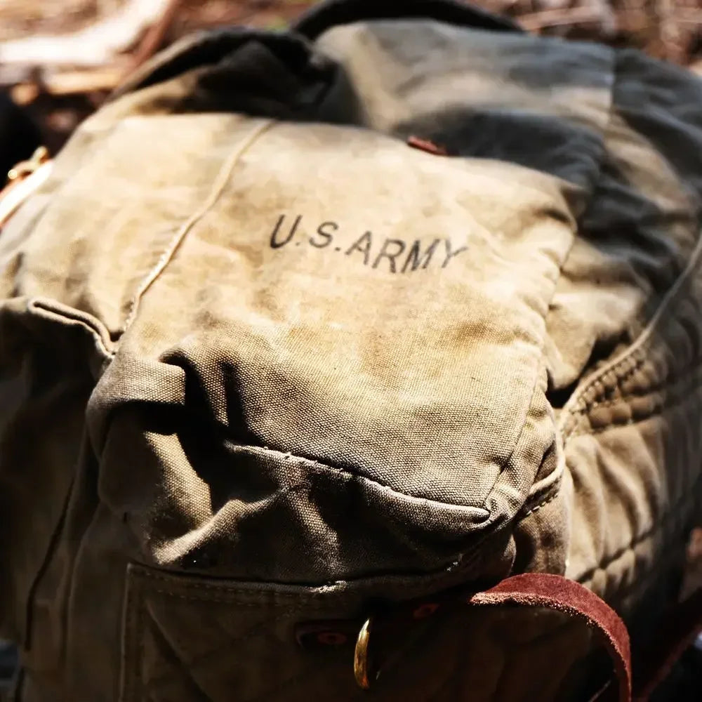 Tailor Brando Y-6 Washed High Density Canvas Pure Copper Rivet Reinforcement Size 35*45*15cm Paratrooper Bag Unisex Backpack