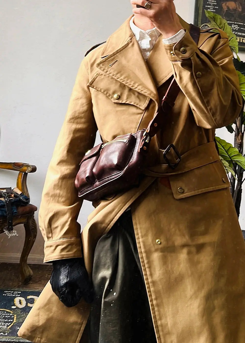 Tailor Brando Italian High Fat Vegetable Tanned Cow Leather Size 27*14*6cm Unisex Single Piece Bag Tailor Brando