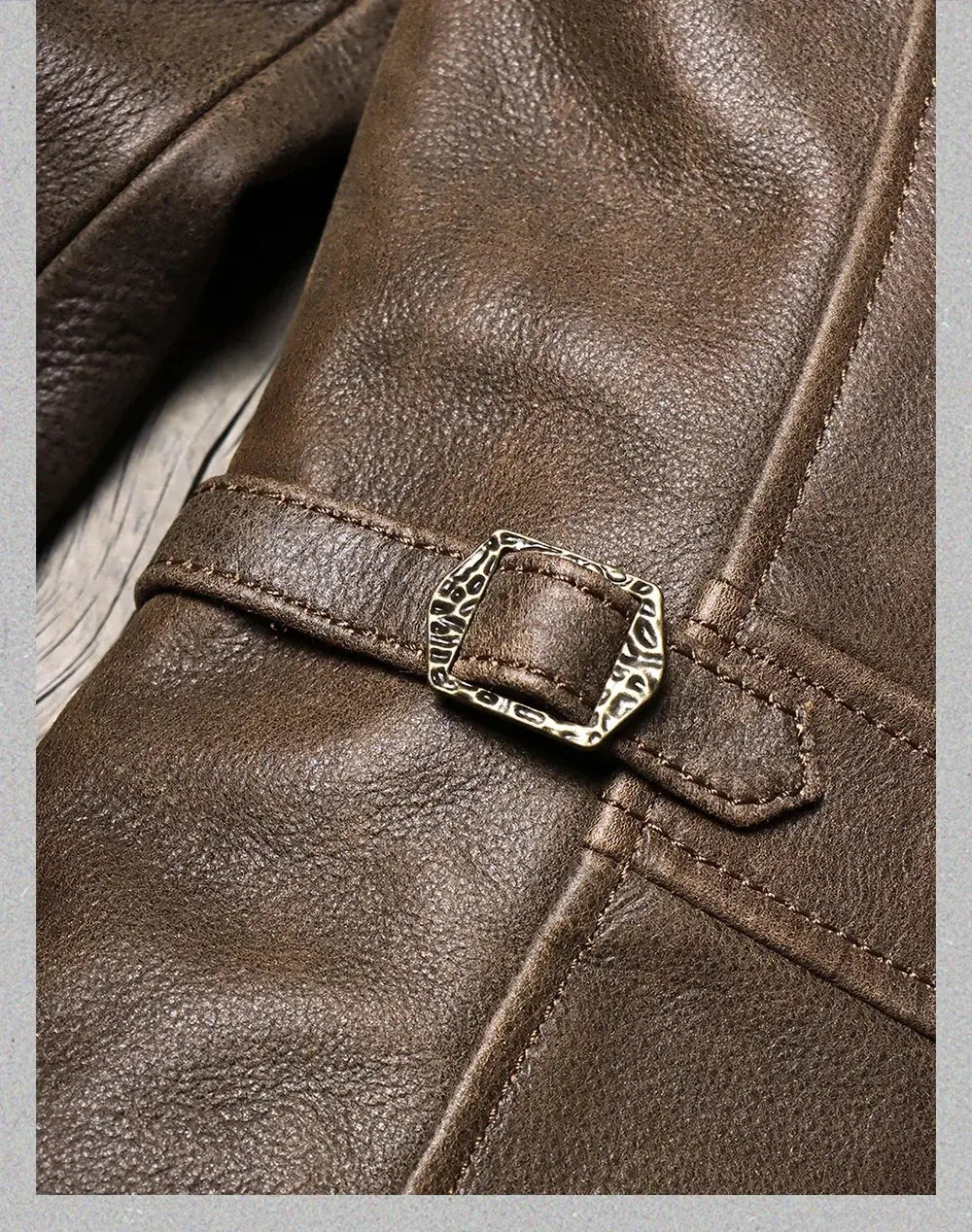 Tailor Brando1940s Uncoated Washed Brushed Full Grain Cowhide American Vintage Depp Genuine Leather Jacket Tailor Brando