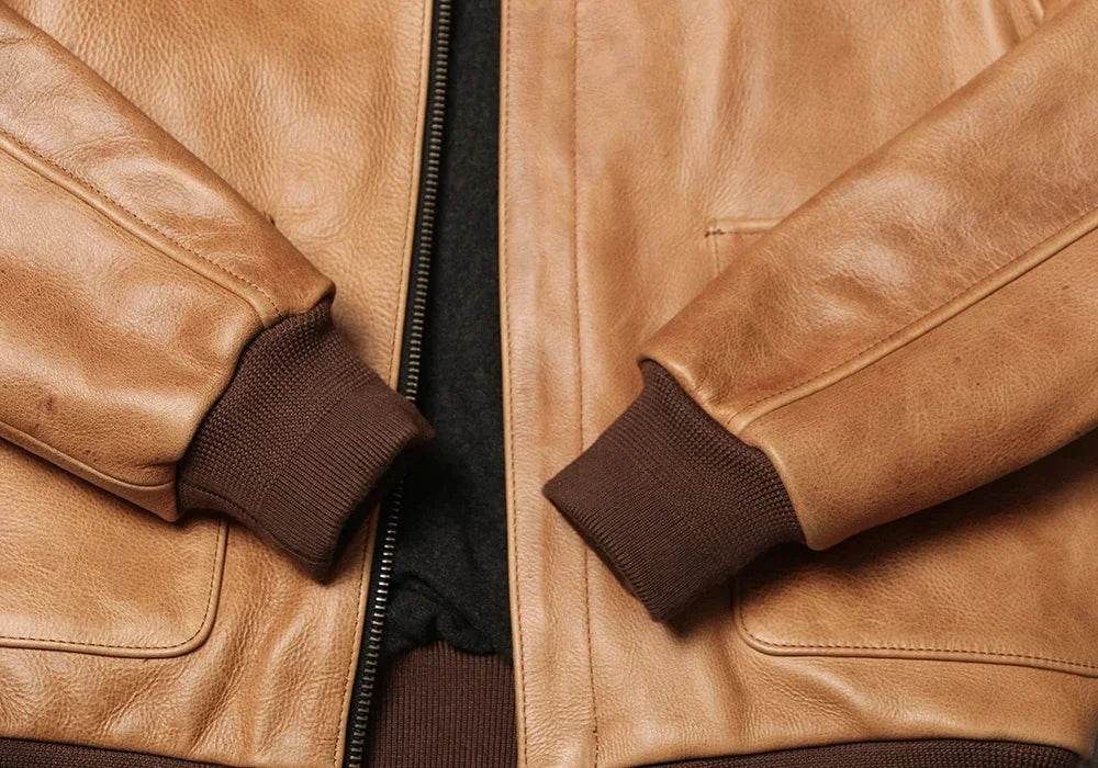 Heavyweight A2 Rosin Cowhide Jacket with Made of Heavy Genuine Leather, Flying Suit, Autumn and Winter Leather Jacket