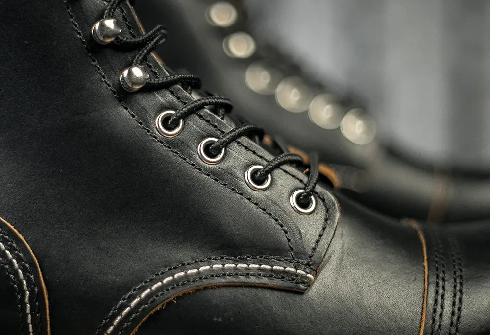 Italian Tea-core Cowhide Goodyear Work Boots Paratrooper Boots Tailor Brando