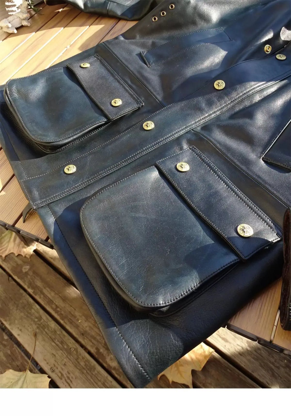 Tailor Brando Uncoated Brushed Cowhide British Vintage Safari Jacket Men's Classic Genuine Leather Jacket Tailor Brando