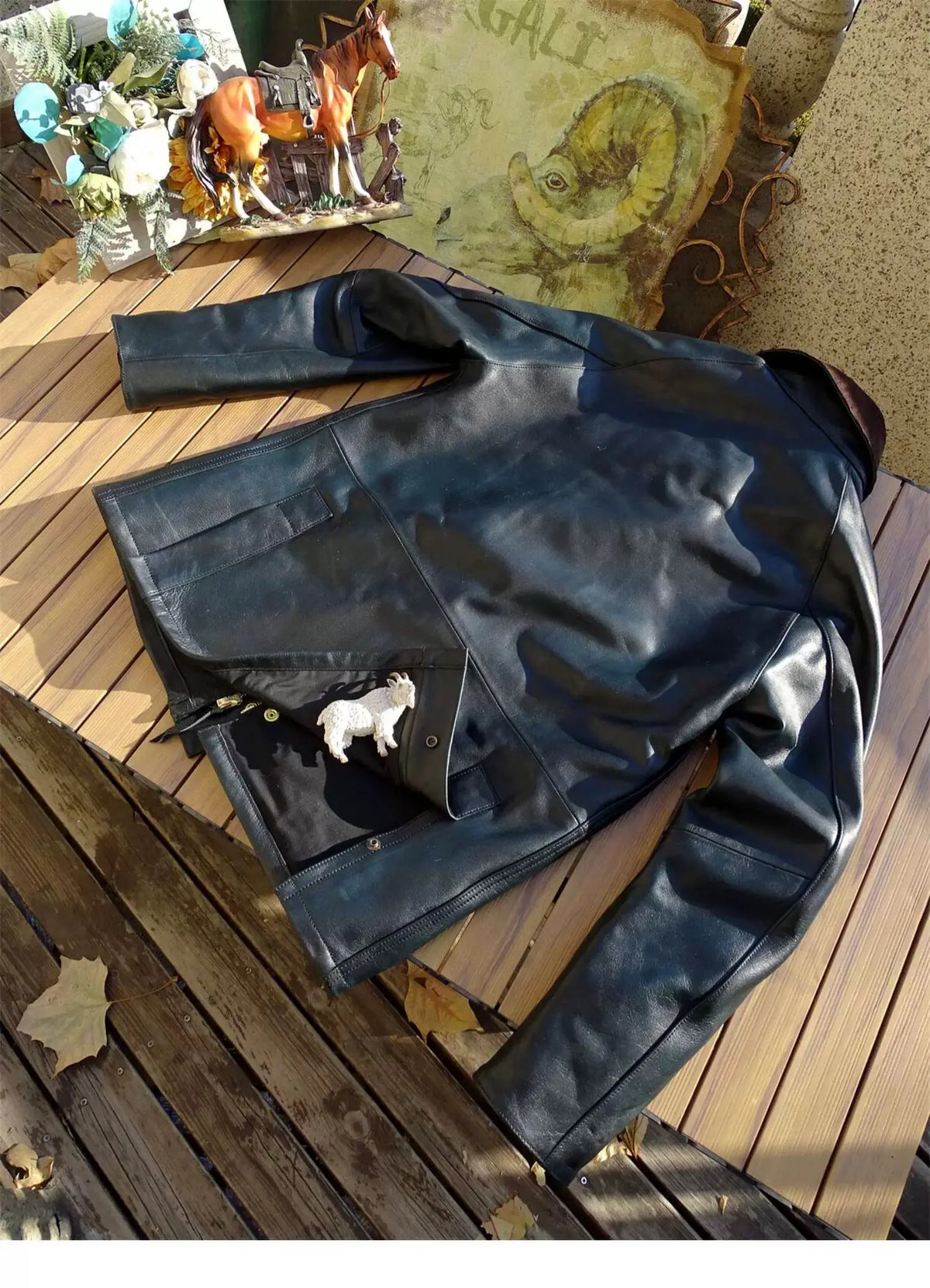 Tailor Brando Uncoated Brushed Cowhide British Vintage Safari Jacket Men's Classic Genuine Leather Jacket Tailor Brando