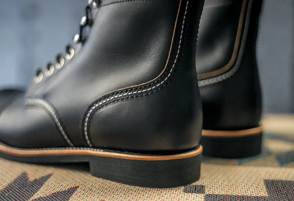 Italian Tea-core Cowhide Goodyear Work Boots Paratrooper Boots Tailor Brando