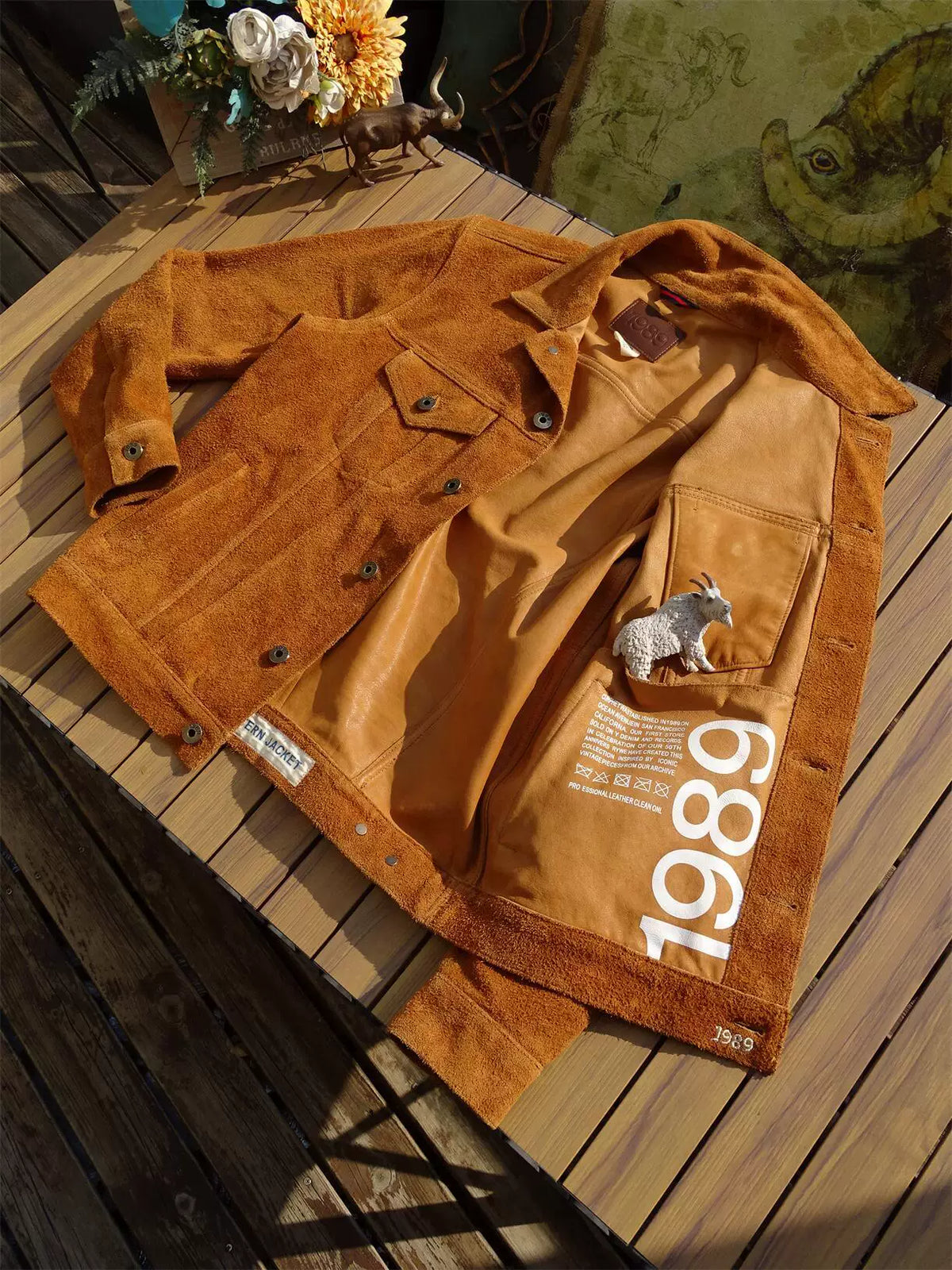 Tailor Brando Handaged Suede Cowhide Men's Classic 507 Retro Genuine Leather Jacket Tailor Brando
