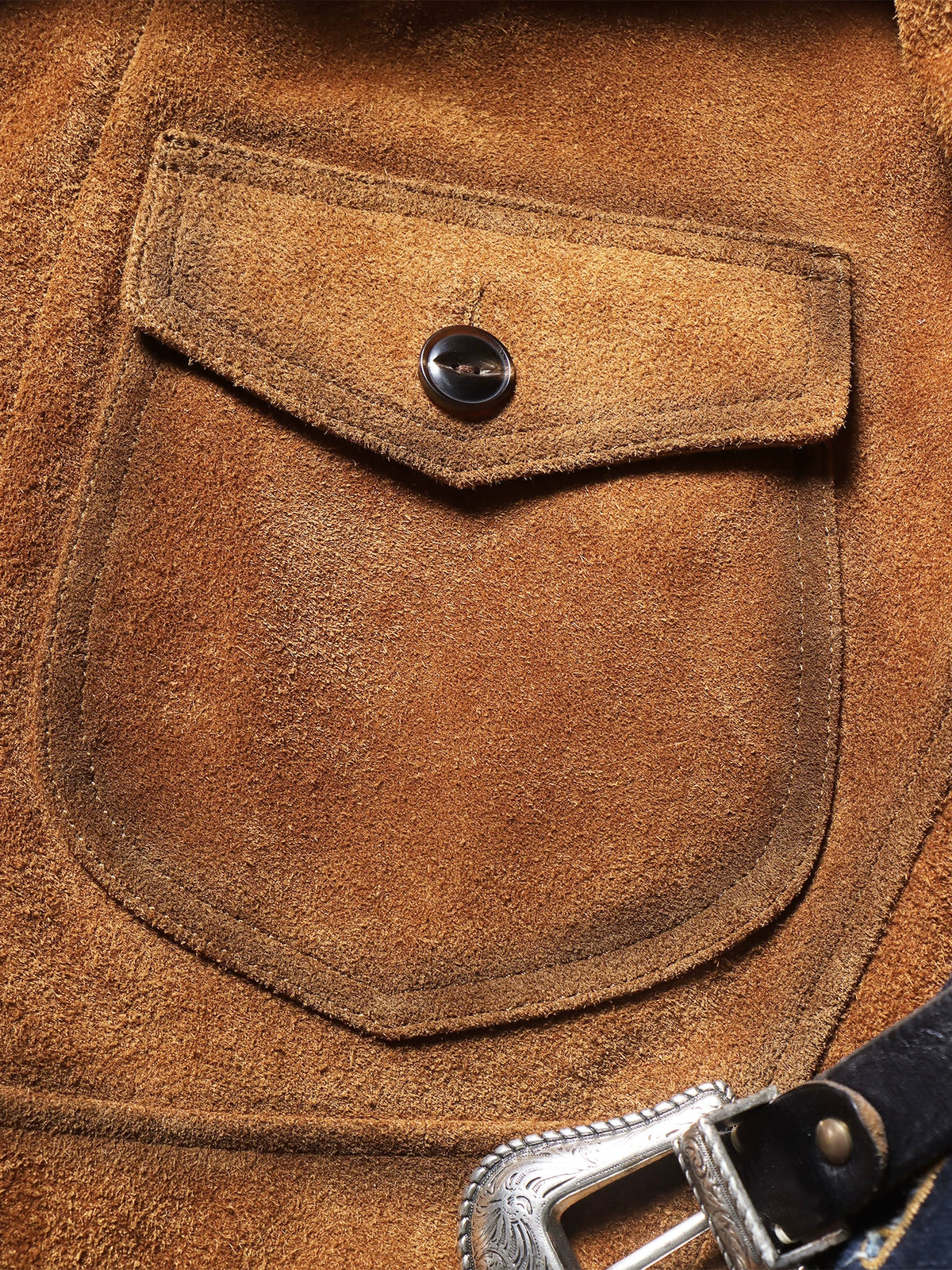 Tailor Brando 1920s Suede Cowhide Men's Lapal Collar Retro Genuine Leahter Jacket Tailor Brando