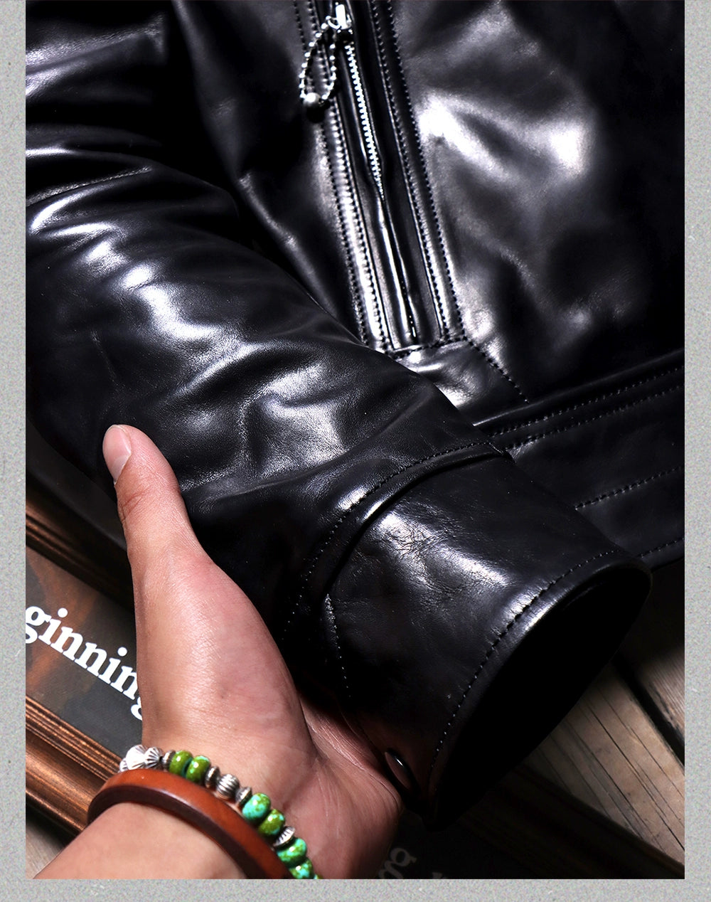 Tailor Brando Mulholland Drive 1.5mm Vegetable-Tanned Horsehide 1930 Men's Genuine Leather Motorcycle Jacket