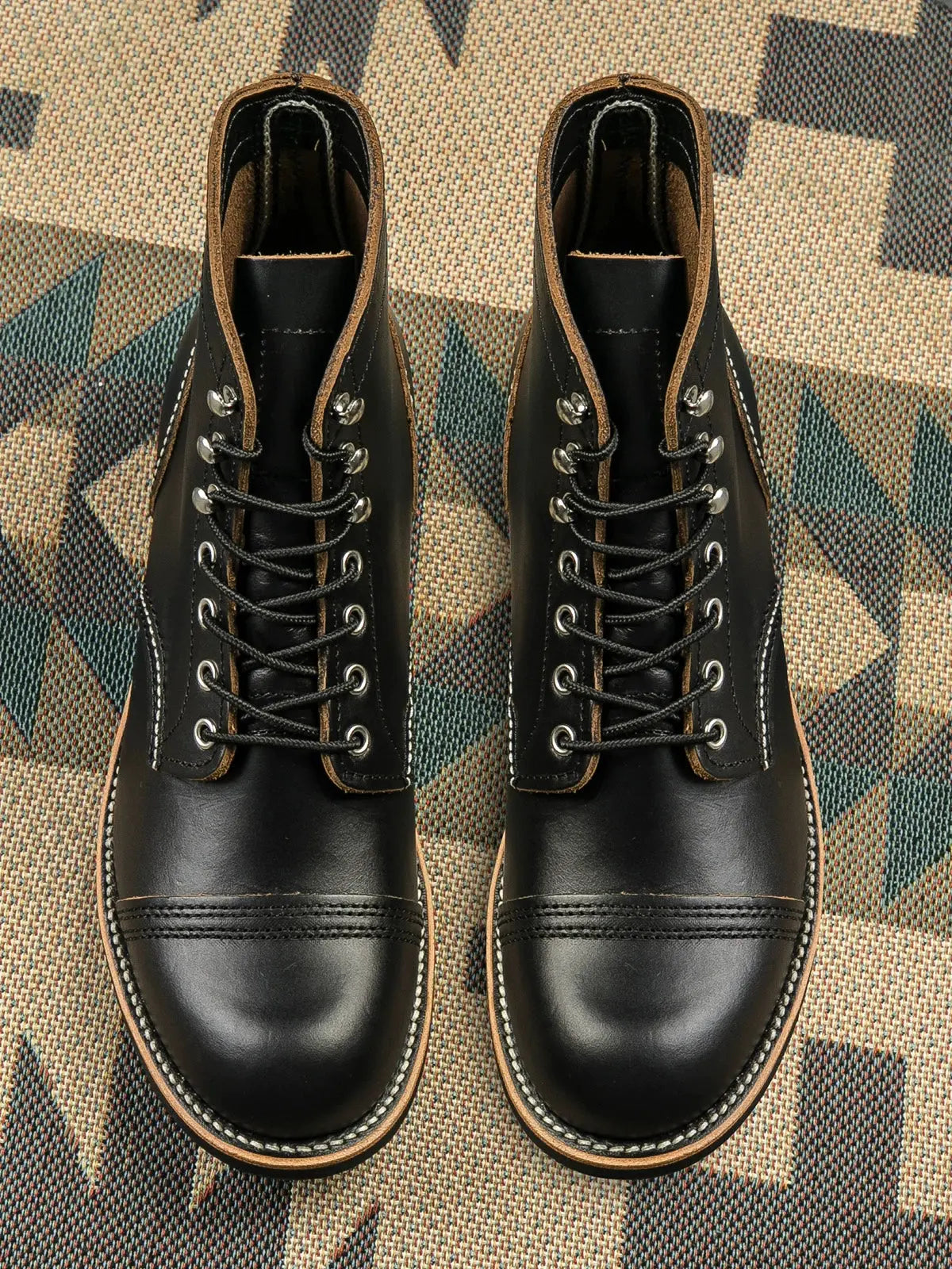 Italian Tea-core Cowhide Goodyear Work Boots Paratrooper Boots Tailor Brando