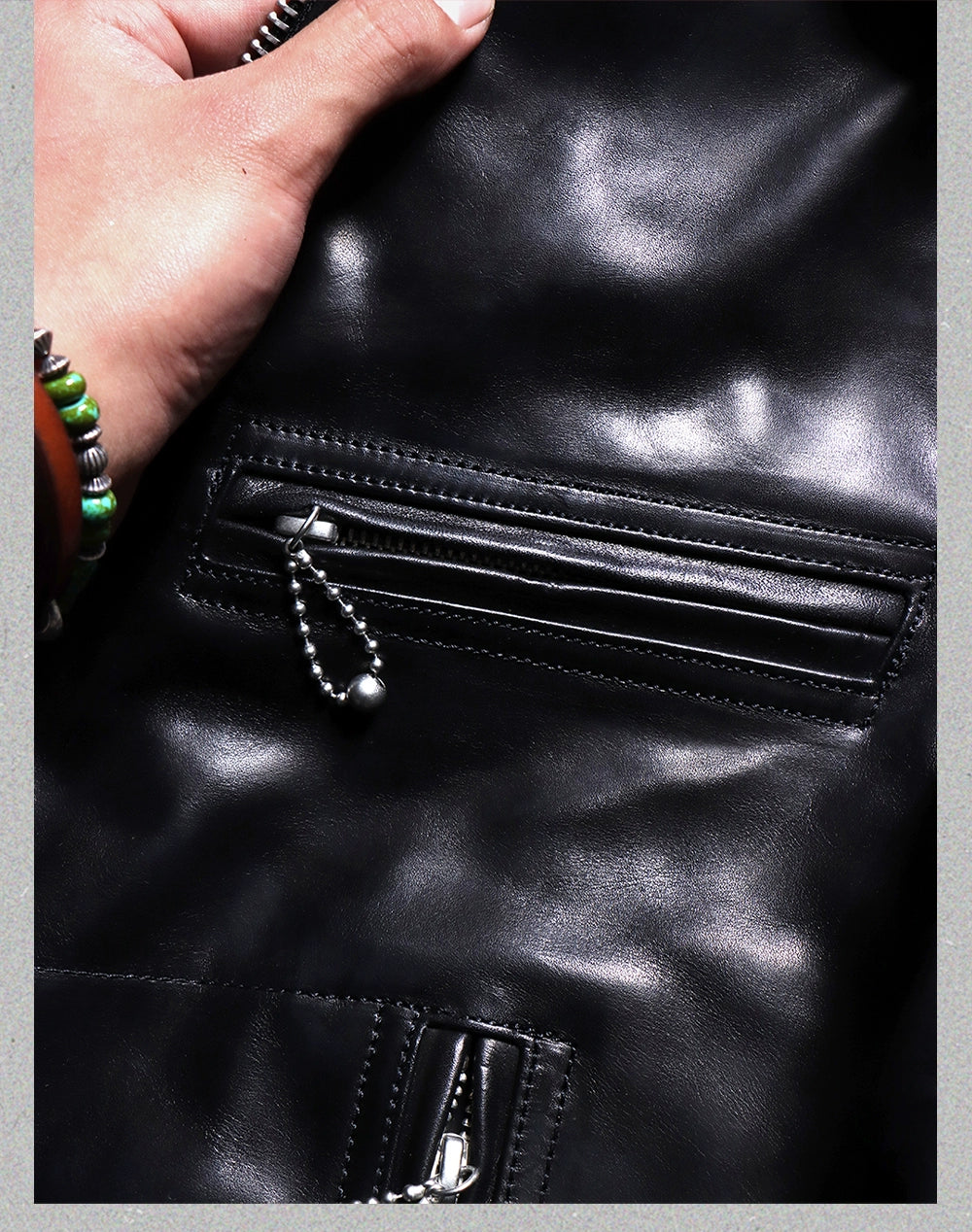 Tailor Brando Mulholland Drive 1.5mm Vegetable-Tanned Horsehide 1930 Men's Genuine Leather Motorcycle Jacket