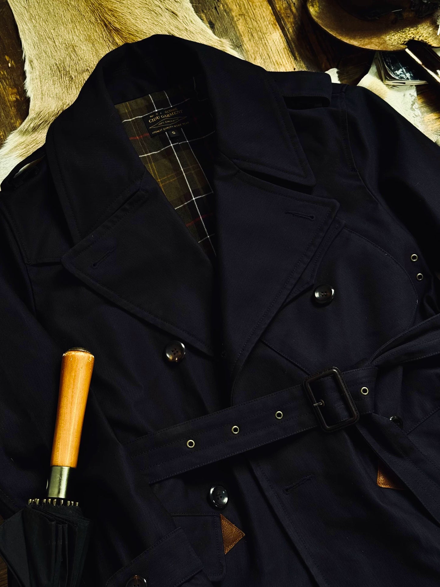 Tailor Brando Heavy Rip-proof Bushcloth British Cavalry Coat Mid-length Trench Coat Tailor Brando