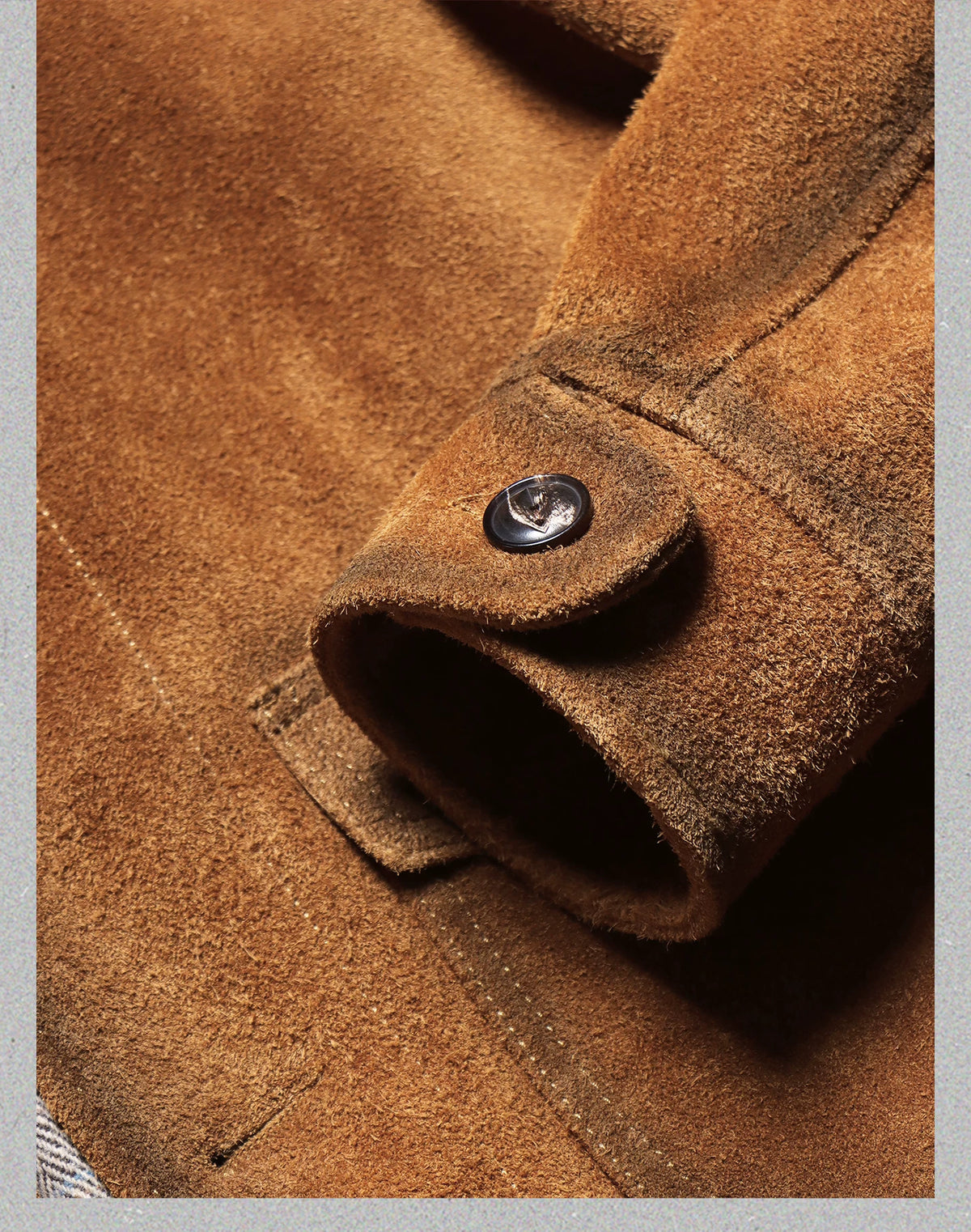 Tailor Brando 1920s Suede Cowhide Men's Lapal Collar Retro Genuine Leahter Jacket Tailor Brando