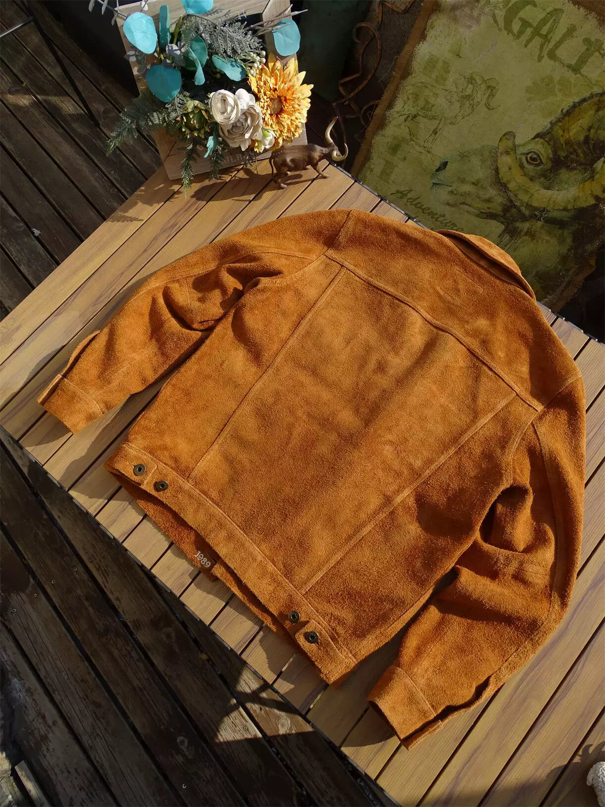 Tailor Brando Handaged Suede Cowhide Men's Classic 507 Retro Genuine Leather Jacket Tailor Brando