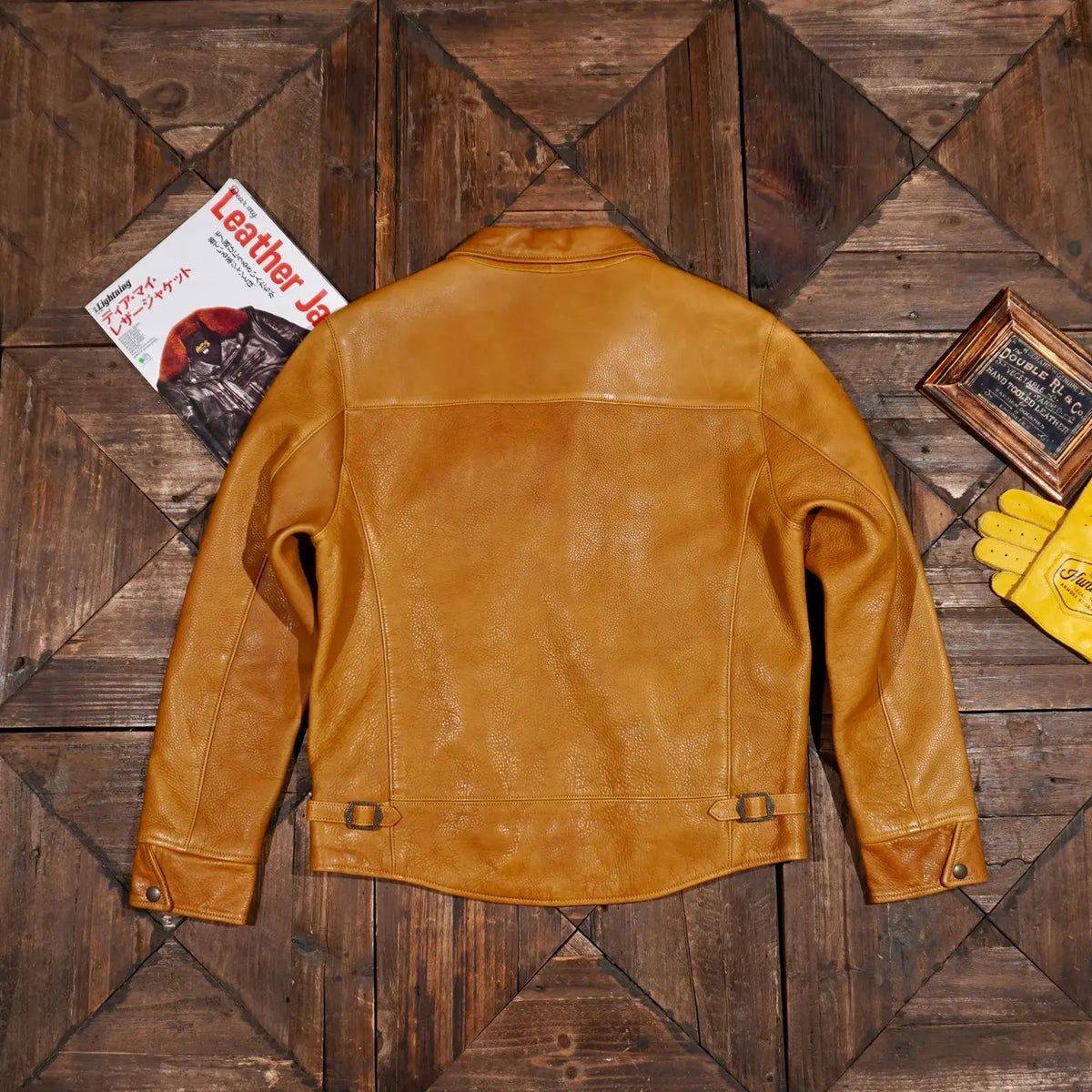 Tailor Brando JS02 Replica Full-Grain Water-Dyed Cowhide American Vintage Men's Genuine Leather Biker Jacket Tailor Brando