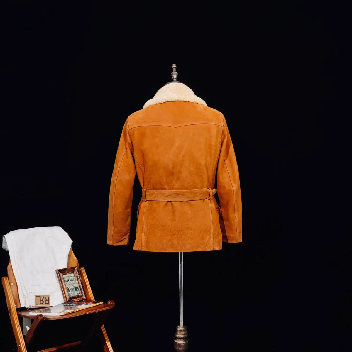 Tailor Brando American Vintage RL Farmer Water Dyed Brushed Finish Cowhide Men's Genuine Leather Double Breasted Jacket Tailor Brando