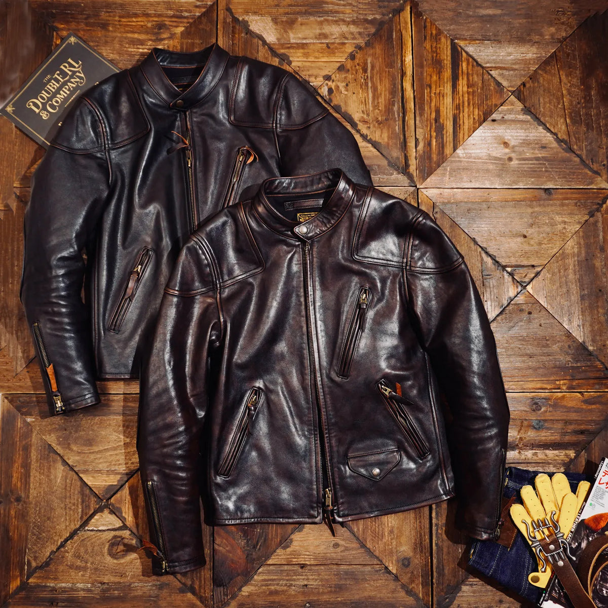 Tailor Brando Full Grain Vegetable Tanned Teacore Horsehide Men's Retro Venom Classic Genuine Leather Biker Jacket Tailor Brando